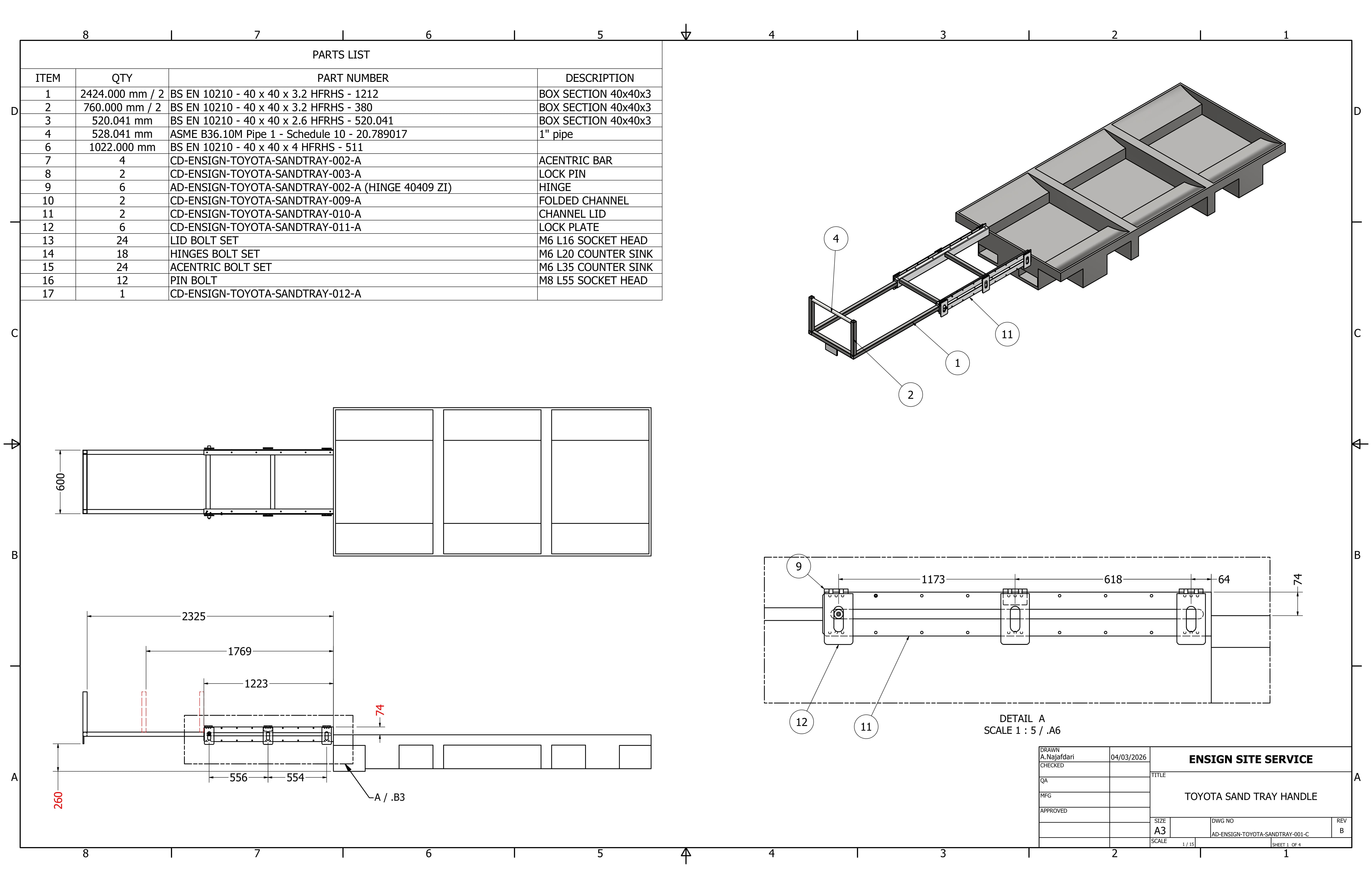 Toyota Sand Tray Drawing