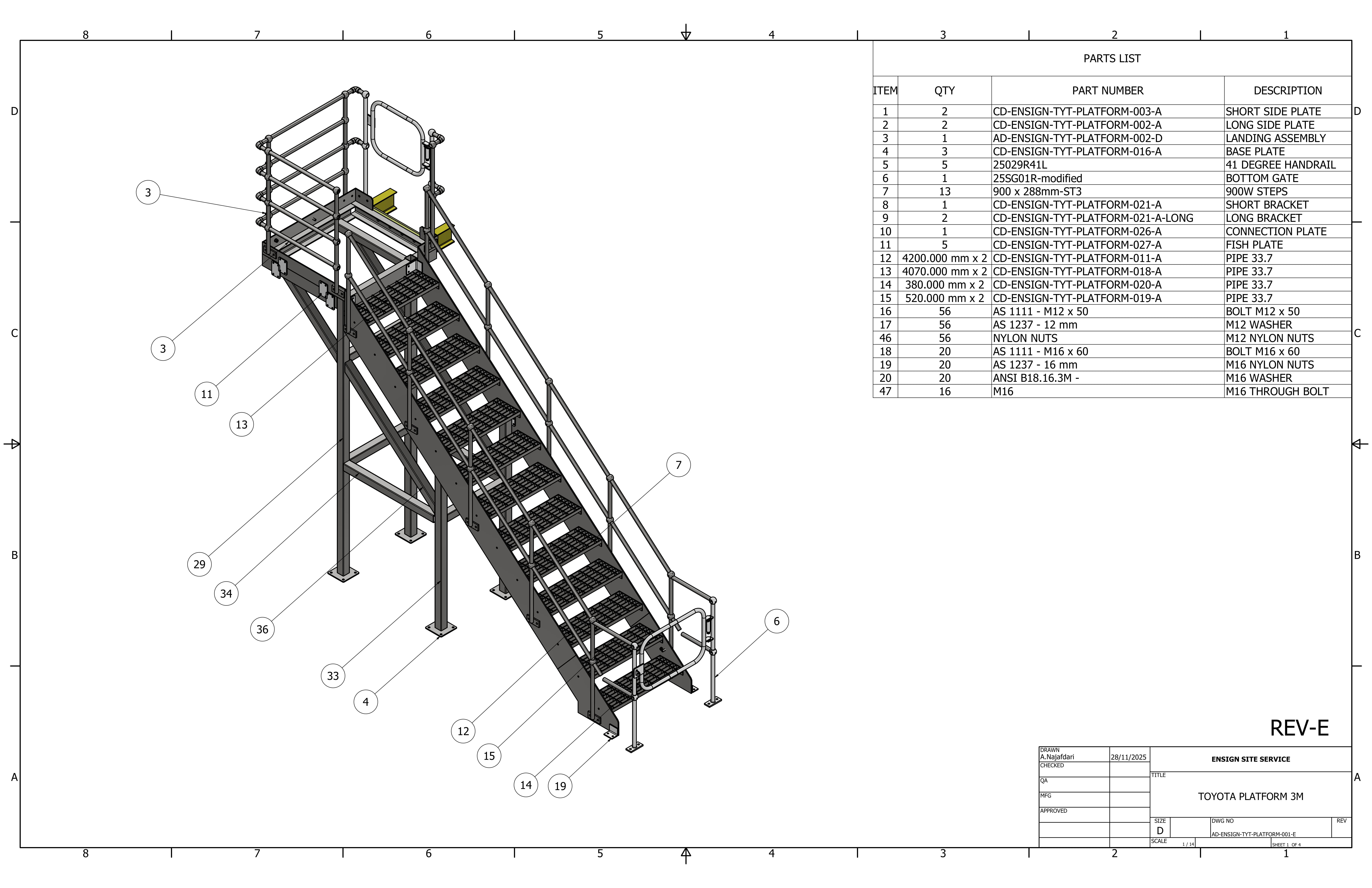 Toyota L Platform Drawing