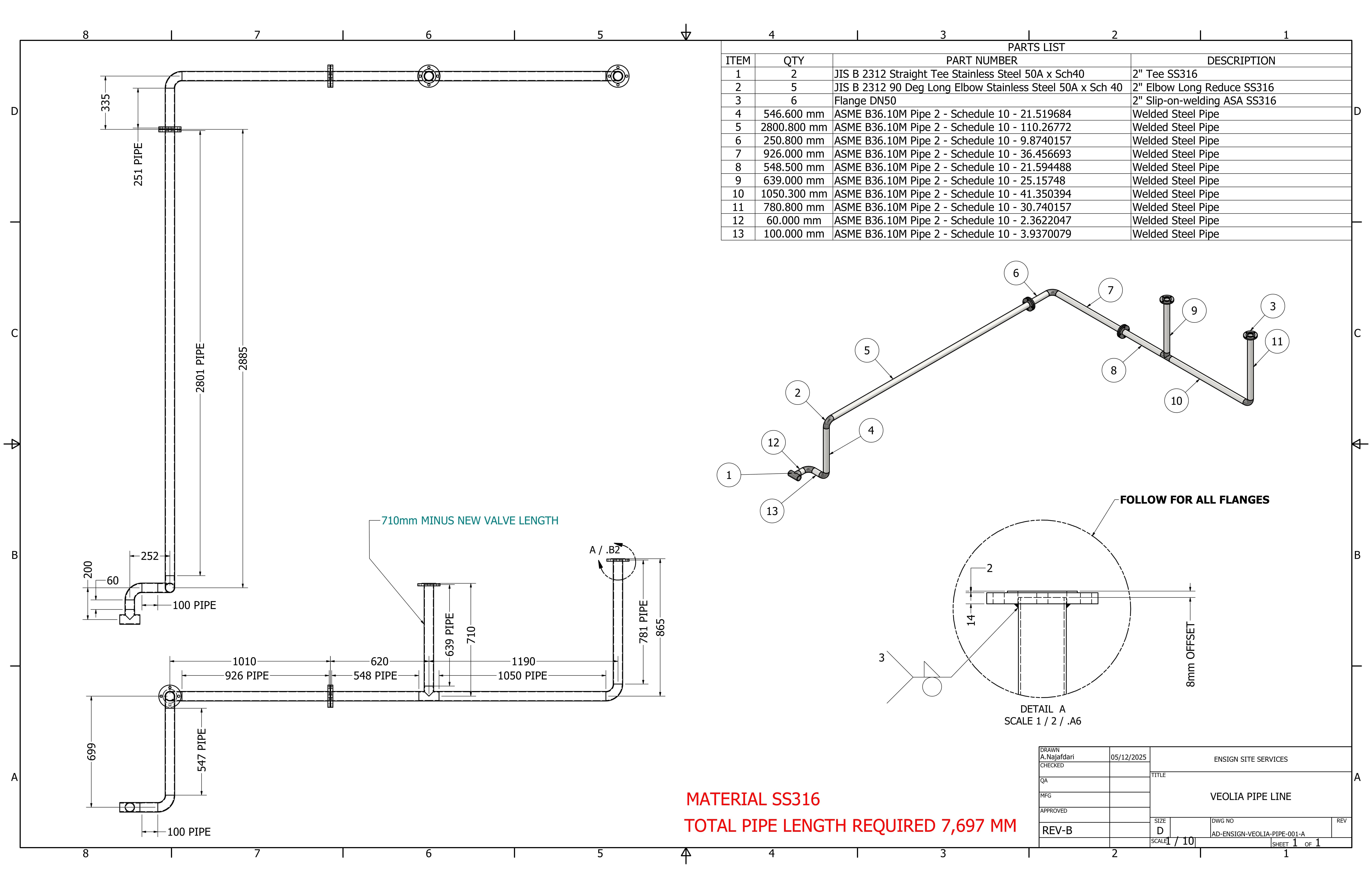 Veolia Pipework Drawing