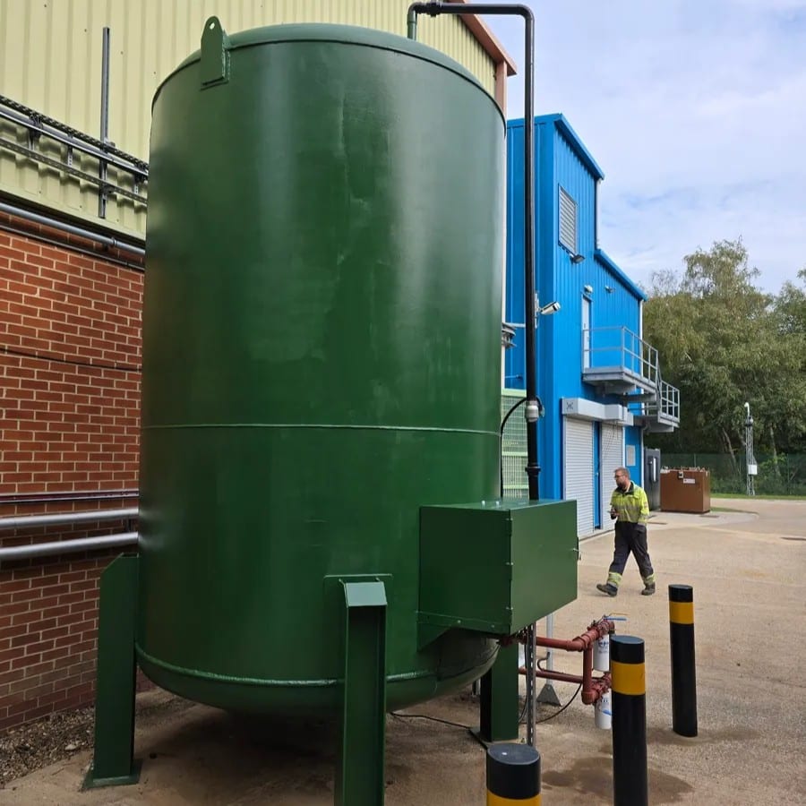 Tank delivered on site