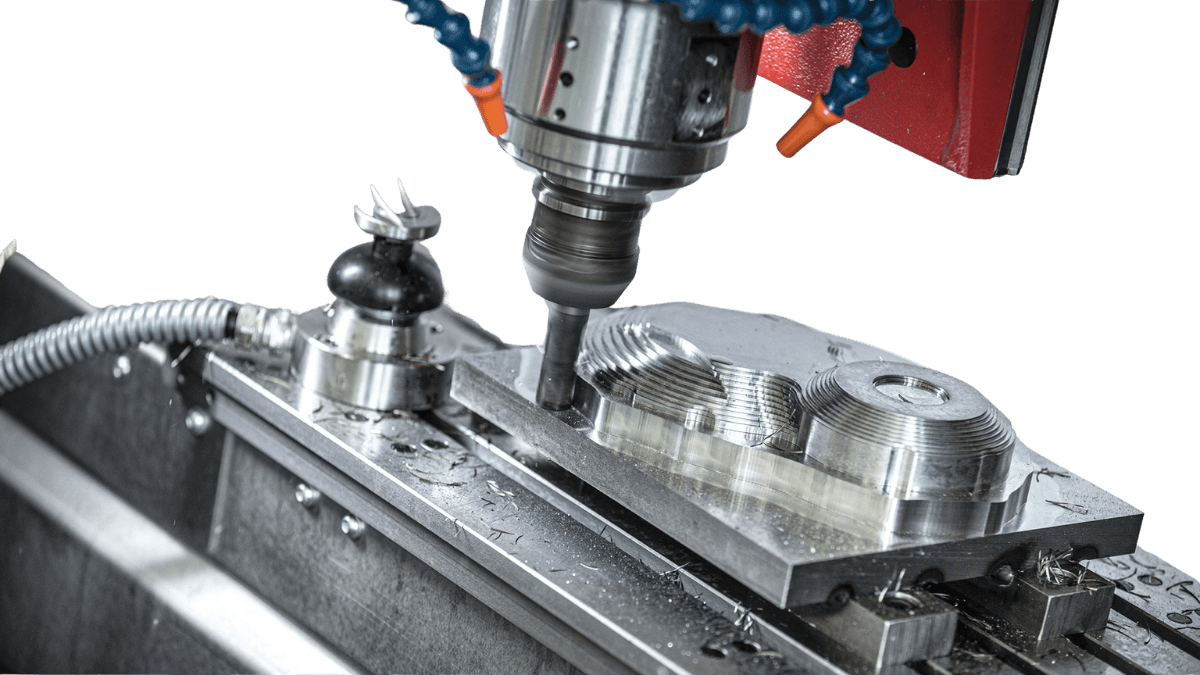 CNC milling a precision machined component